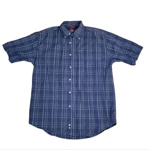 Wrangler Cool River Cotton Men's Blue Button Up Shirt